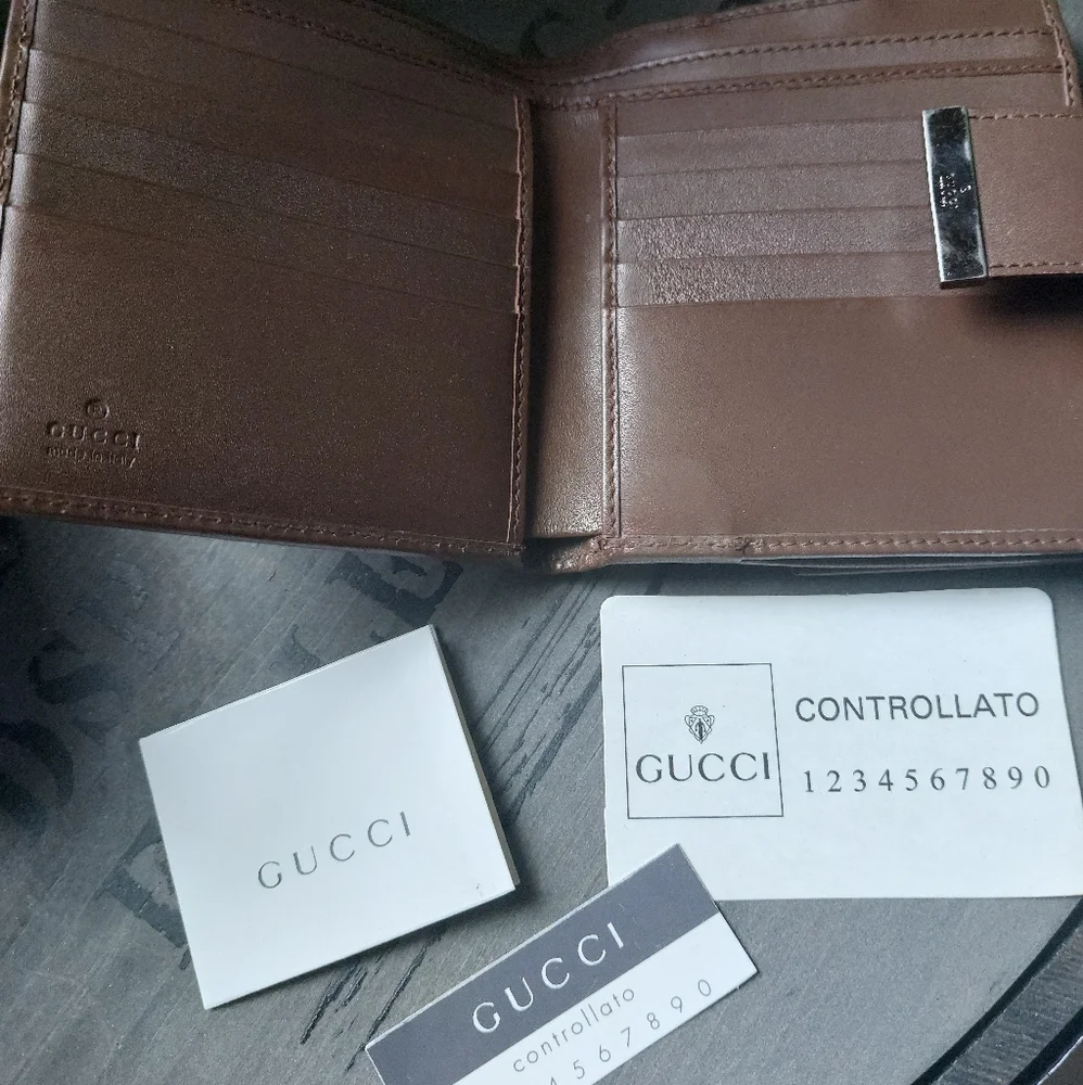 Gucci bifold GG wallet canvas. Brown. - Picture 10 of 11